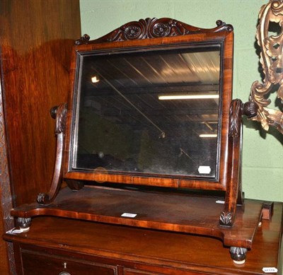 Lot 660 - A Victorian mahogany swing dressing table mirror