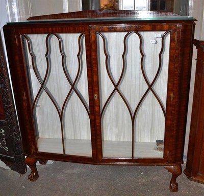 Lot 674 - Circa 1920's walnut glazed china cabinet