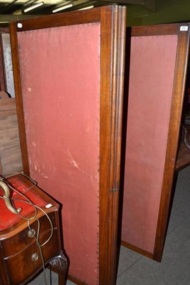 Lot 686 - A 19th century mahogany folding screen