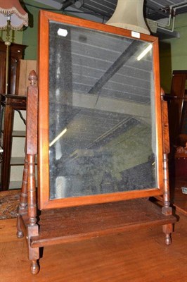 Lot 701 - Late Victorian mahogany toilet mirror