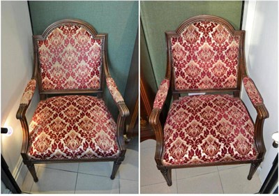 Lot 733 - Pair of Edwardian armchairs