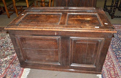 Lot 734 - An 18th century oak coffer