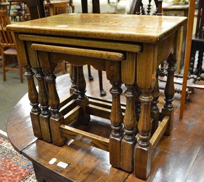 Lot 763 - Modern oak nest of tables