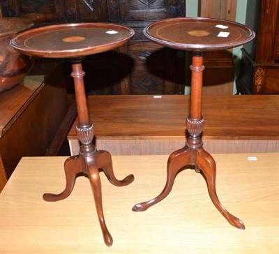 Lot 770 - Two mahogany inlaid wine tables