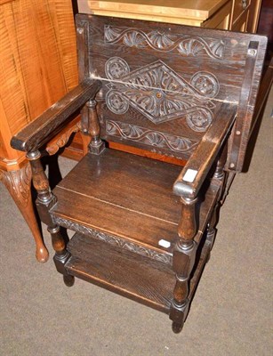 Lot 771 - Oak monk's chair