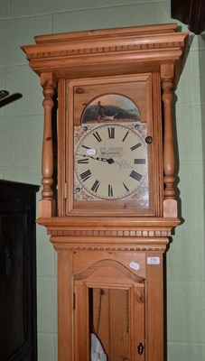 Lot 779 - A modern pine longcase clock