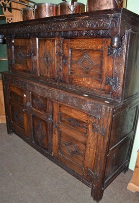 Lot 780 - Oak court cupboard