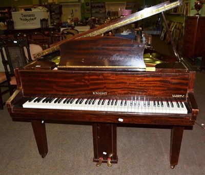 Lot 792 - Mahogany cased baby grand piano by Knight