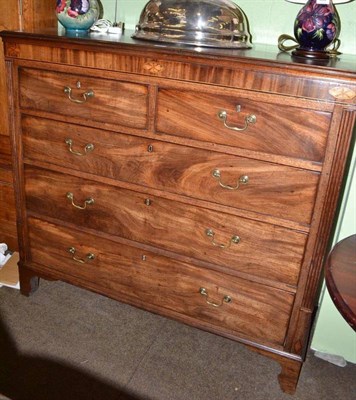 Lot 797 - Georgian inlaid chest of drawers