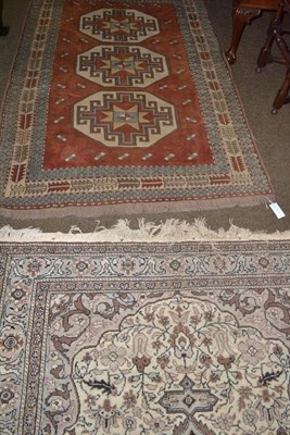 Lot 803 - A Turkish Eastern Anatolian rug with geometric design, 210cm by 133cm and a Turkish Katseri...