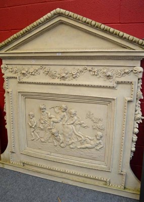 Lot 816 - Moulded faux marble fibreglass classical plaque