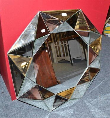 Lot 834 - A modern octagonal wall mirror