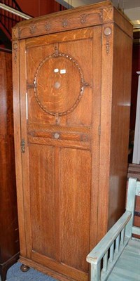 Lot 842 - Oak hall wardrobe