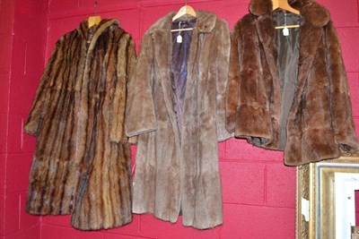 Lot 858 - Musquash fur jacket and two coats (3)