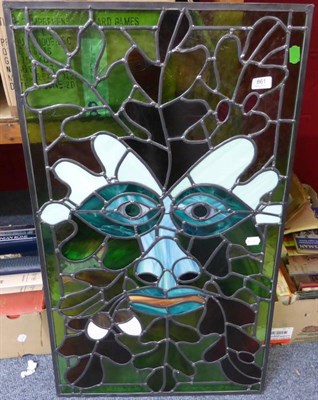 Lot 861 - A leaded glass panel/window