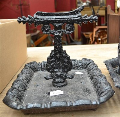 Lot 876 - A Victorian cast iron boot scraper