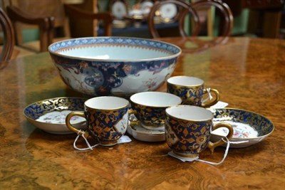 Lot 136 - A Chinese Porcelain Punch Bowl, Qianlong, painted in famille rose enamels with figures in...