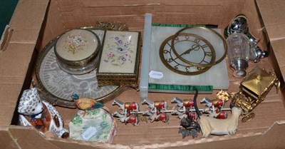 Lot 921 - Quantity of assorted items including a silver mounted scent