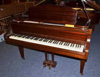 Lot 926 - A Challen 4ft 1"; mahogany cased baby grand piano