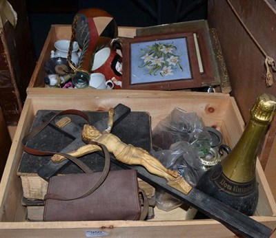 Lot 950 - A quantity of ceramics, a bottle of champagne, etc