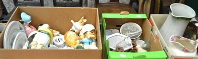 Lot 976 - Quantity of Wedgwood Beatrix Potter nursery wares, eleven Border Fine Arts Beatrix Potter money...