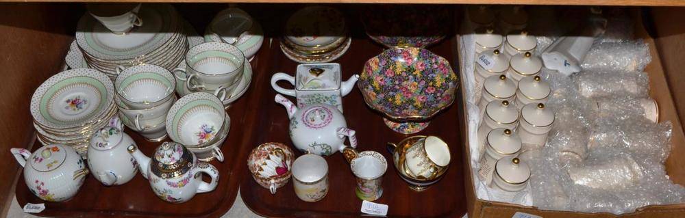Lot 99 - A Paragon teaset, two Royal Winton bowls, assorted modern china, ornaments, teapots etc.