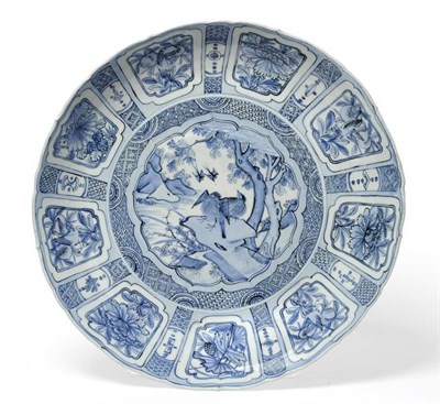 Lot 146 - A Kraak Porcelain Charger, early 17th century, typically painted in underglaze blue with a...