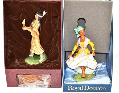 Lot 9 - A Royal Doulton 'Dancers of the World, North American Indian Dancer', no. 47 (boxed) and 'West...