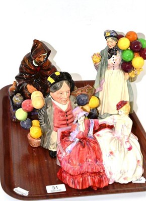 Lot 31 - Royal Doulton Balloon Man/Woman teapot (with box), 'The Gossips', 'Biddy Penny Farthing' and...