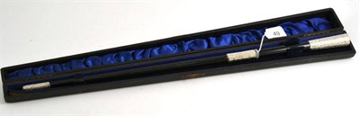 Lot 49 - Silver mounted conductors baton in fitted case