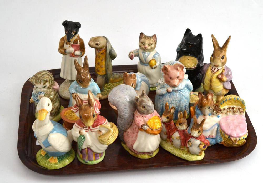 Lot of 14 Beatrix online Potter Figurines