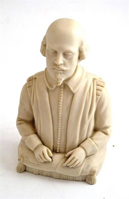 Lot 58 - A Parian bust of William Shakespeare
