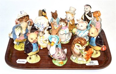 Lot 89 - Fifteen assorted Beatrix Potter figures
