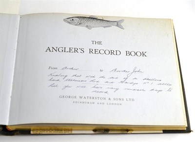 Lot 111 - Angler's Record Book, manuscript entries and photographs, connection with River Ure and...