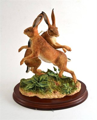 Lot 130 - Border Fine Arts group, 'March Hares' with box and certificate