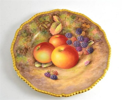 Lot 131 - Royal Worcester fruit decorated cabinet plate signed H Ayrton