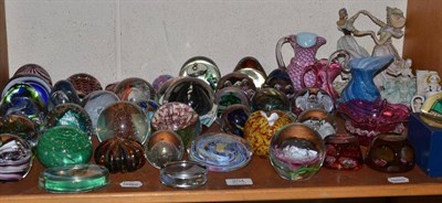Lot 204 - Collection of Caithness and other paperweights, jugs and ceramics