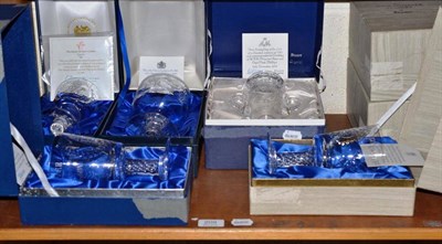 Lot 209 - Seven Stuart crystal limited edition goblets in boxes with certificates: three York Minster...