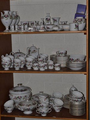 Lot 220 - A Wedgwood 'Hathaway Rose' tea, coffee and dinner service with matching ornamental items