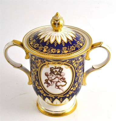 Lot 225 - A Royal Crown Derby One Hundred Royal Years commemorative loving cup