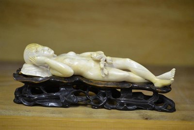 Lot 173 - A Chinese Carved Export Ivory Doctor's Medical Figure, circa 1930, as a nude young woman...