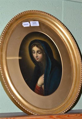 Lot 329 - After Carlo Dolci (19th/20th century) Portrait of the Madonna, oil on board