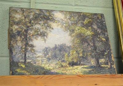 Lot 331 - Hodgkin Dixon, woodland landscape, signed, oil on canvas