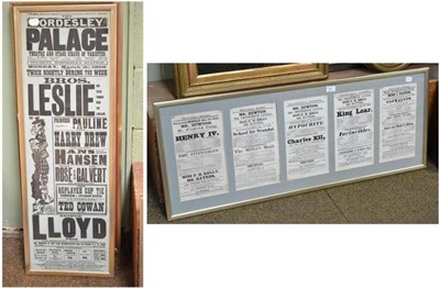 Lot 357 - Four framed theatre advertising posters