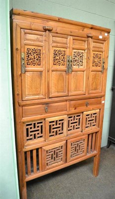 Lot 383 - Chinese four door cupboard