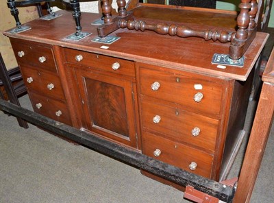 Lot 393 - Victorian mahogany desk/sideboard