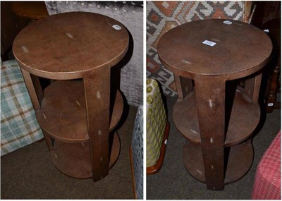 Lot 420 - Julian Chichester pair of side tables in stingray finish