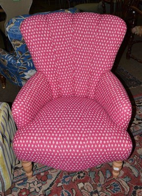 Lot 439 - Occasional chair in pink Manuel Canovas fabric