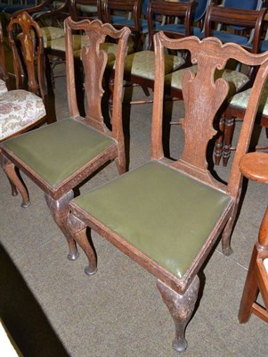 Lot 450 - Pair of 19th century oak chairs