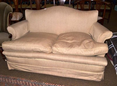 Lot 452 - Sofa in olive line with two cushions